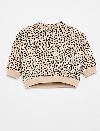 Sweat à motif en molleton