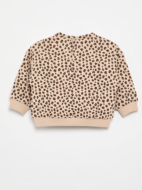 Sweat à motif en molleton - Kiabi