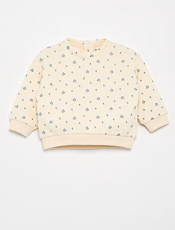 Sweat à motif en molleton