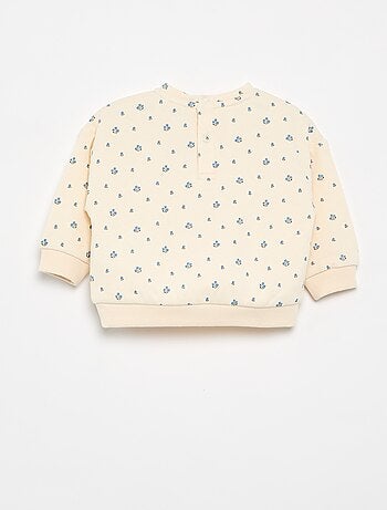 Sweat à motif en molleton