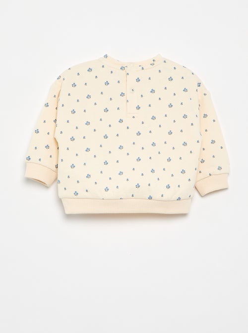 Sweat à motif en molleton - Kiabi