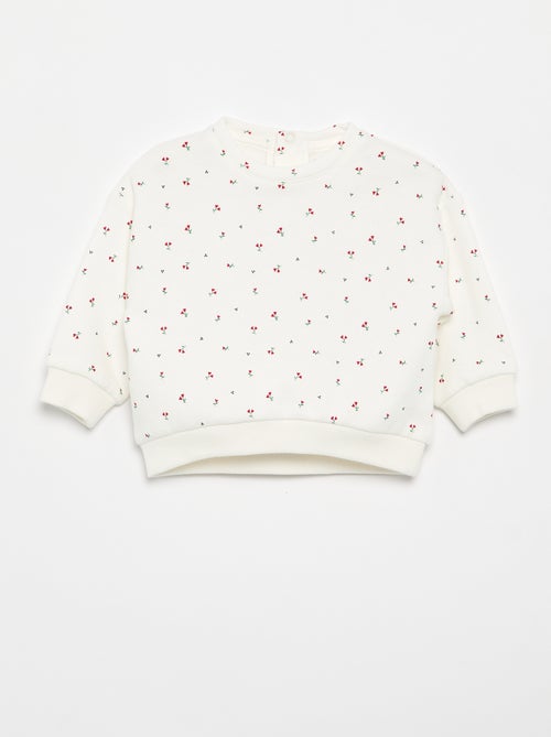 Sweat à motif en molleton - Kiabi