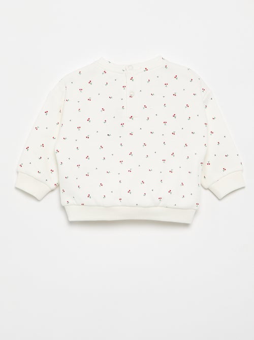 Sweat à motif en molleton - Kiabi