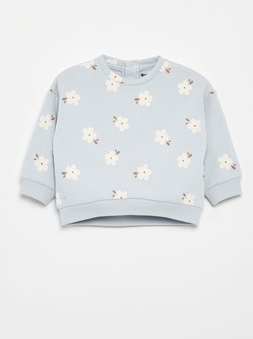 Sweat à motif en molleton - Kiabi