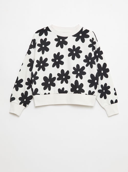 Sweat à motif et col rond - Kiabi Sweat à motif et col rond - Kiabi