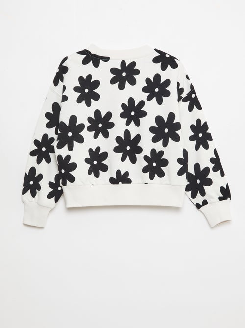 Sweat à motif et col rond - Kiabi Sweat à motif et col rond - Kiabi