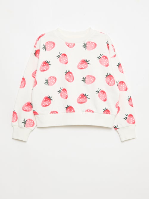 Sweat à motif et col rond - Kiabi Sweat à motif et col rond - Kiabi