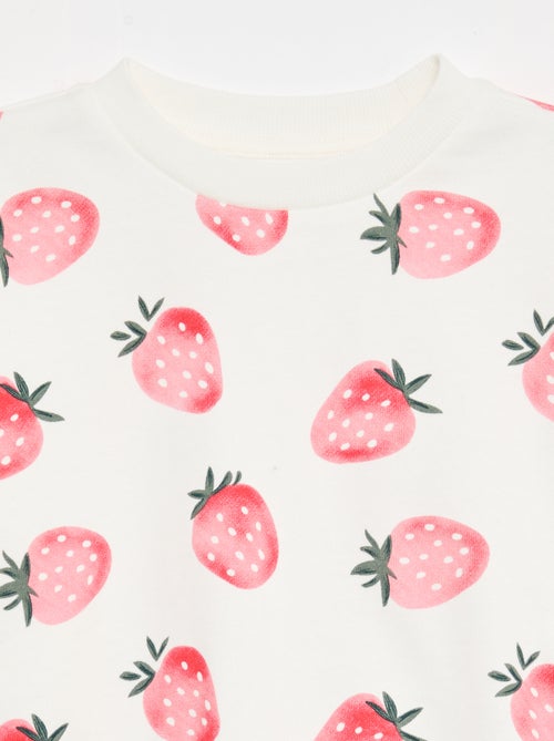 Sweat à motif et col rond - Kiabi Sweat à motif et col rond - Kiabi