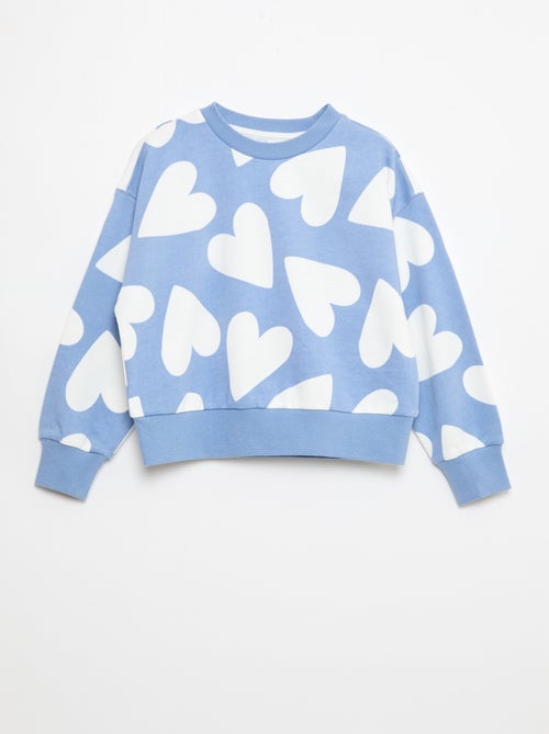 Sweat à motif et col rond - Kiabi Sweat à motif et col rond - Kiabi