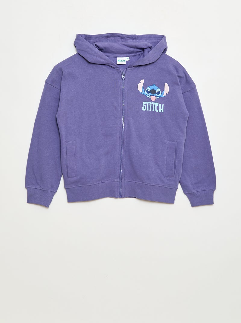 Sweat à motif 'Stitch' 'Disney' Violet - Kiabi