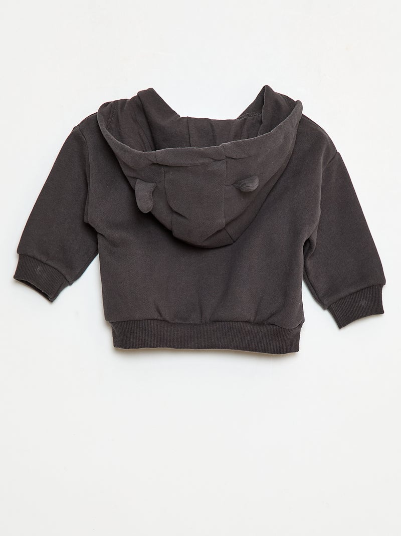 Sweat à motif 'Tic et tac' imprimé Noir - Kiabi