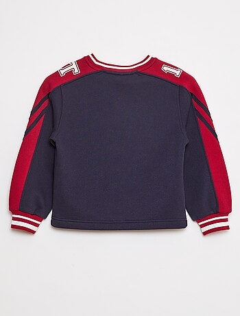 Sweat à motif bicolore