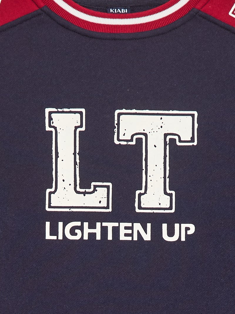 Sweat à motif tricolore Bleu - Kiabi