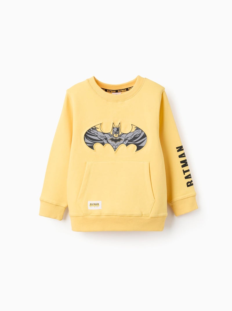 Sweat à Poche Kangourou Batman Jaune - Kiabi