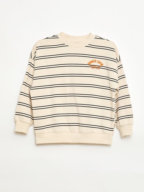 Sweat à rayures col rond - Kiabi