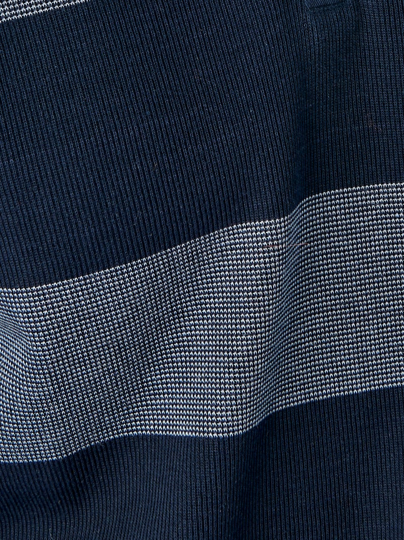 Sweat à rayures pur coton - Damart Bleu - Kiabi