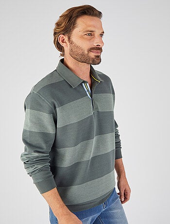 Sweat à rayures pur coton - Damart