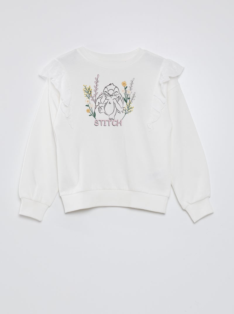 Sweat à volants imprimé 'Minnie' Beige - Kiabi