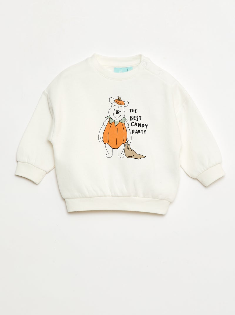 Sweat à 'Winnie' de 'Disney' à capuche Blanc - Kiabi