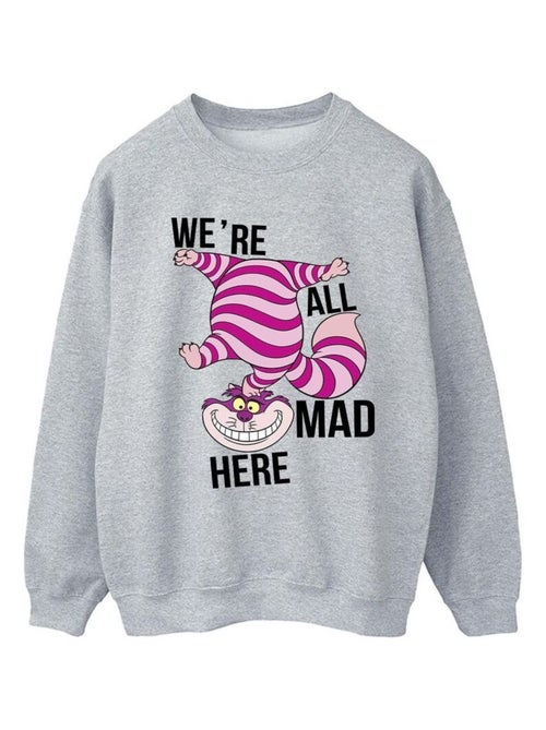 Sweat alice au pays des merveilles all mad here - disney - Kiabi