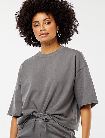 Sweat ample à manches courtes