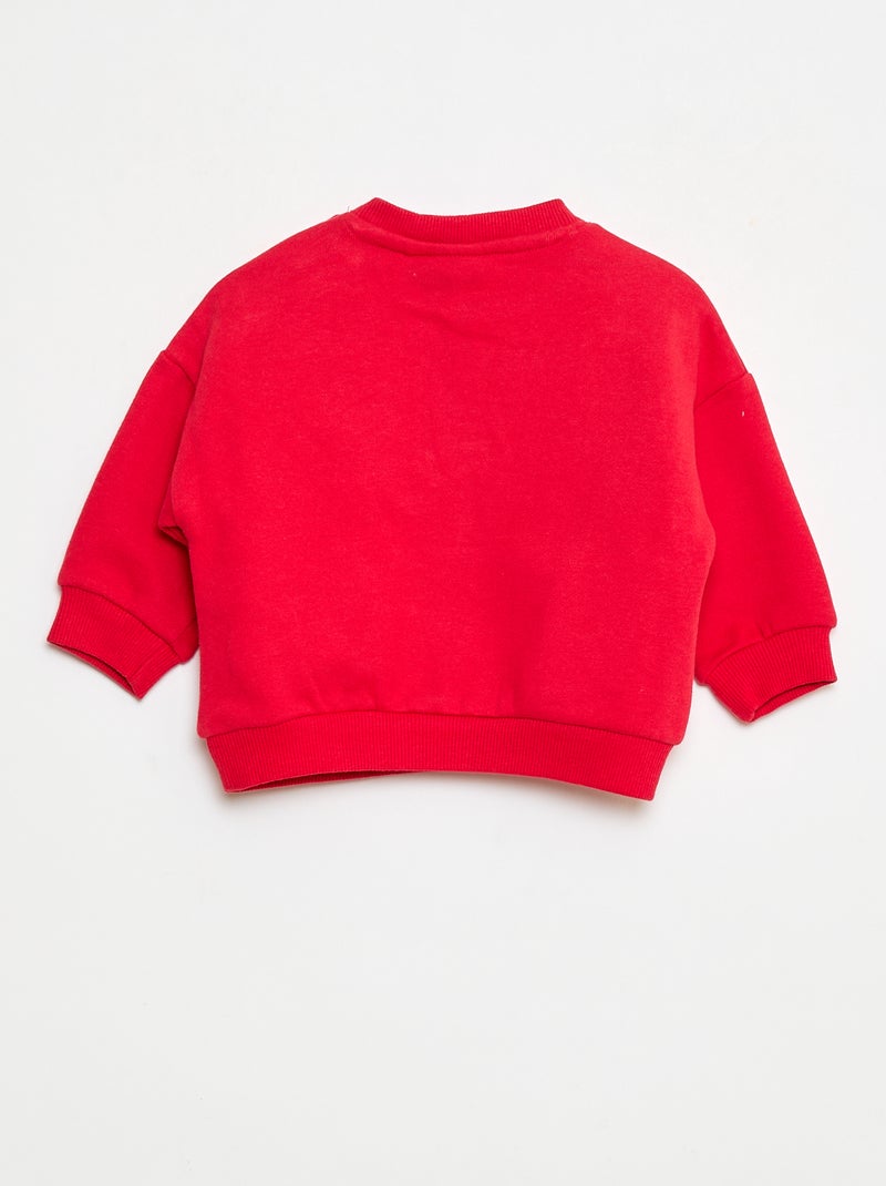 Sweat animé fantaisie 'Disney' 'Marie' en coton Rouge - Kiabi