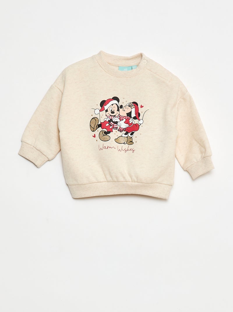 Sweat animé fantaisie 'Disney' 'Minnie' en coton Rouge - Kiabi
