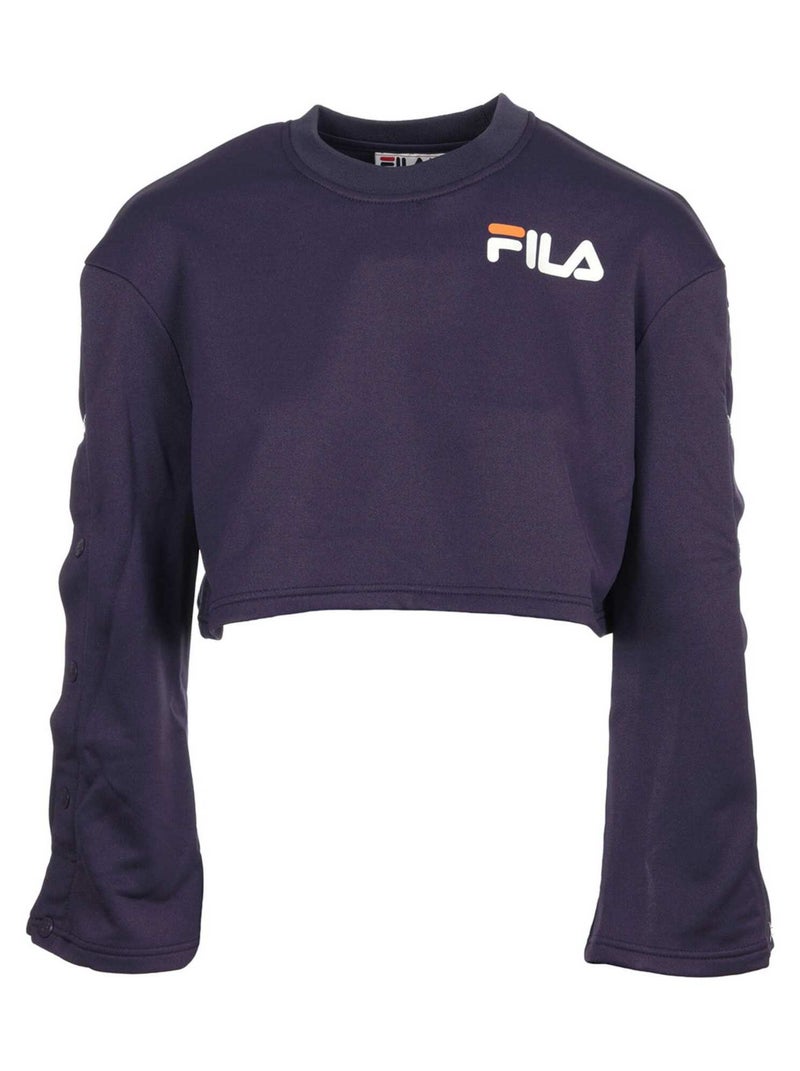 Sweat Aurora Flared Snap Sleeve Crop Violet - Kiabi