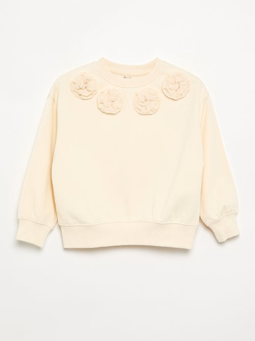 Sweat avec animations 'fleurs' en 3 dimensions - Kiabi Sweat avec animations 'fleurs' en 3 dimensions - Kiabi
