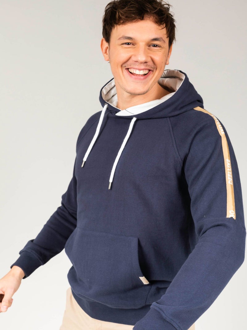 Sweat avec bandes sérigraphiées 'Deeluxe' Bleu marine - Kiabi