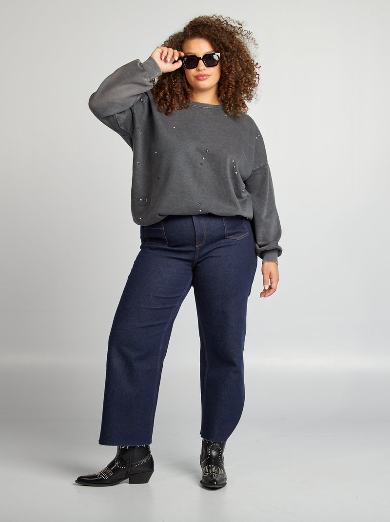 Sweat avec bijoux 'Only Carmakoma' Gris - Kiabi