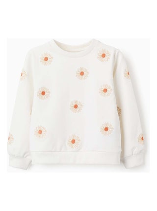 Sweat avec Broderies de Fleurs