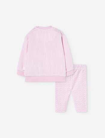 Sweat avec chat 3D et pantalon en velours