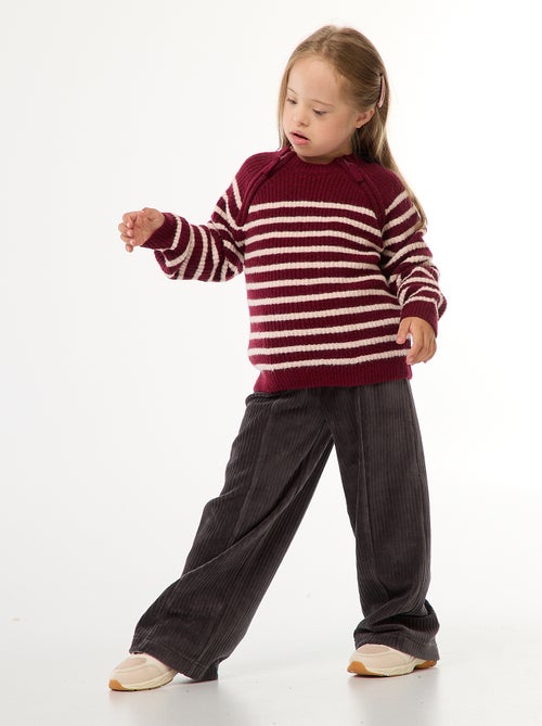 Sweat avec col montant et double ouverture zippée - collection facile à enfiler - Kiabi