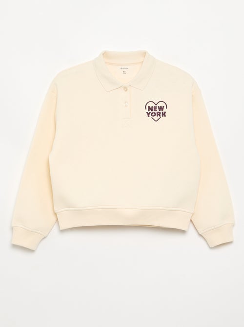 Sweat avec col polo - Kiabi Sweat avec col polo - Kiabi