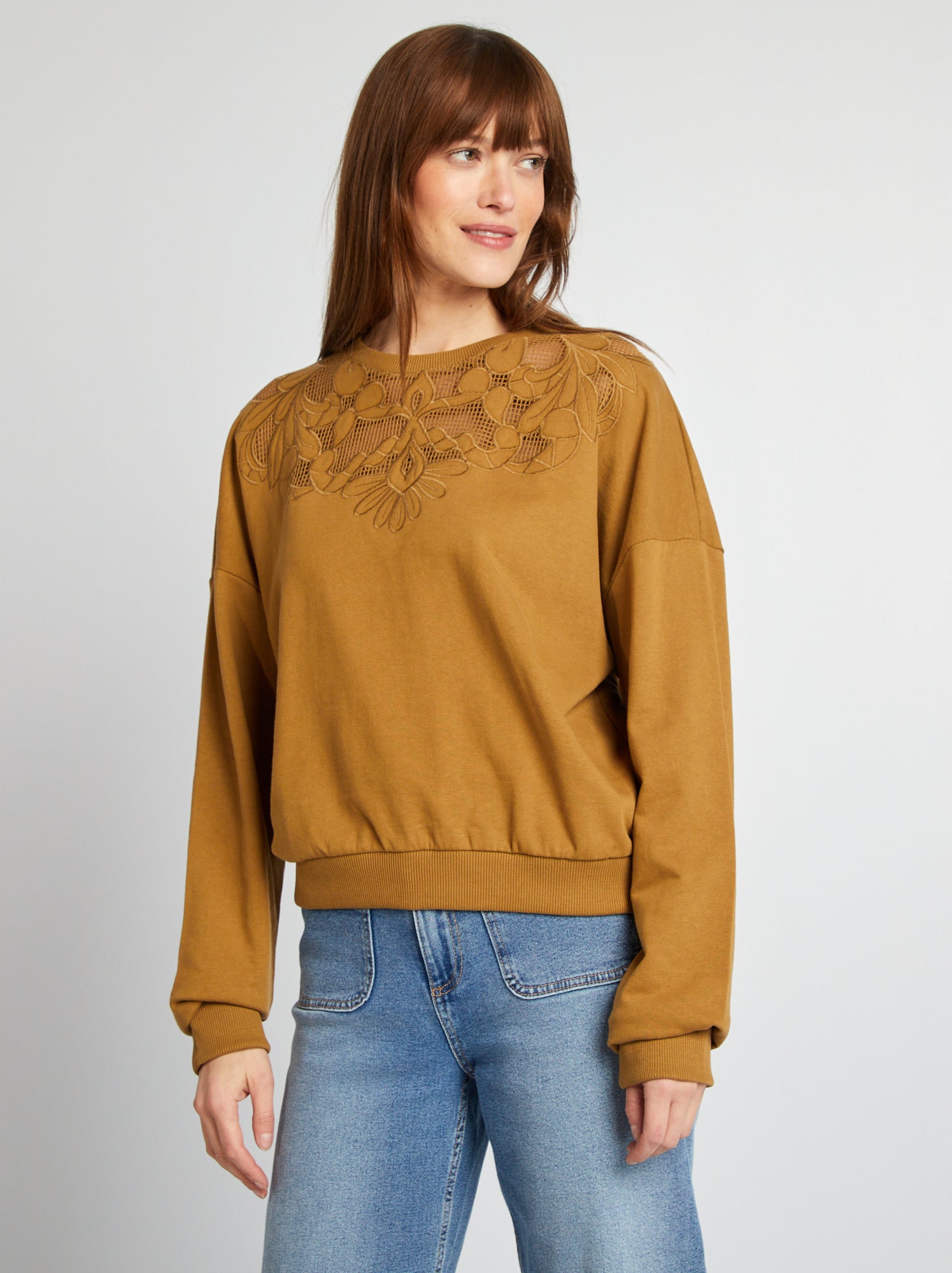 Sweat à Capuche Femme Kiabi Marron Clair Taille M - Coton/élasthanne, Occasion TB