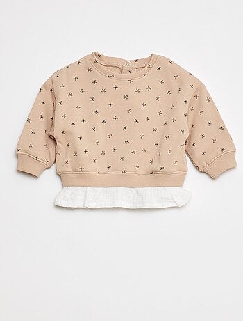 Sweat avec effet 2 en 1 à la base