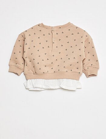 Sweat avec effet 2 en 1 à la base