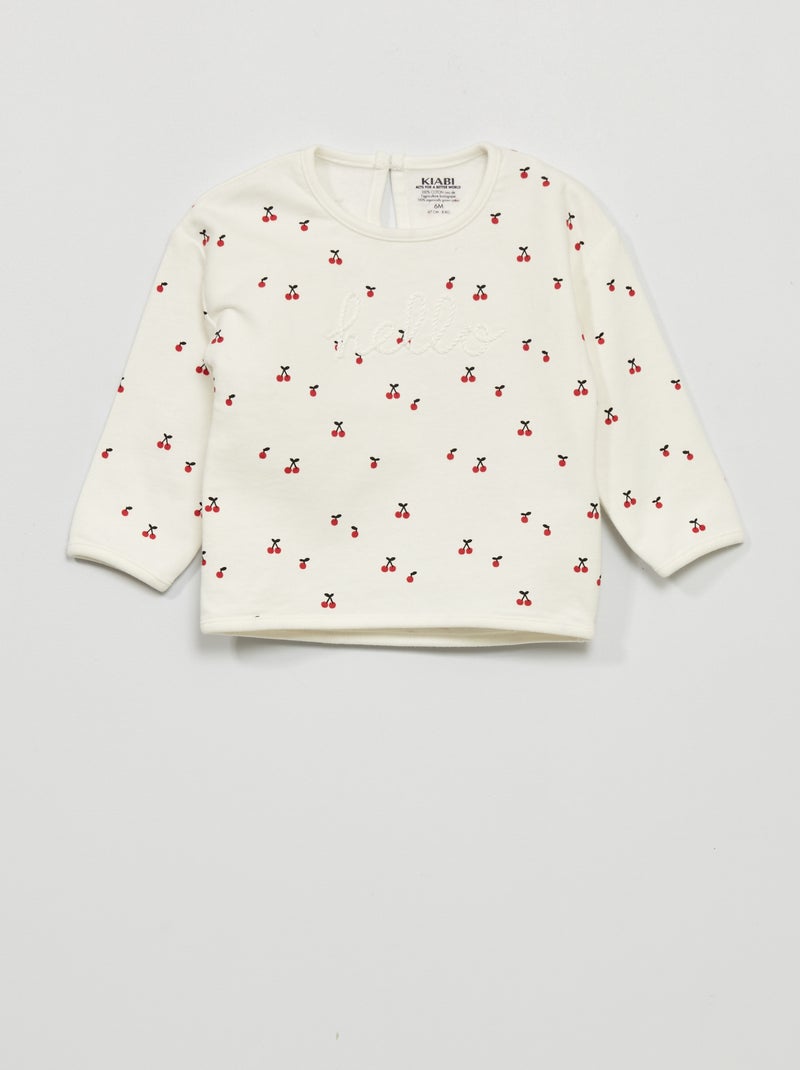 Sweat avec imprimé Blanc - Kiabi