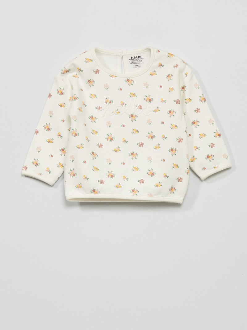 Sweat avec imprimé Blanc - Kiabi