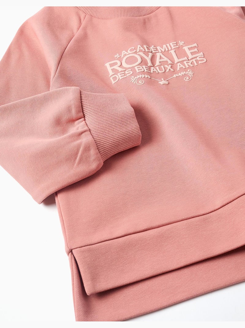 Sweat avec imprimé en relief beaux arts Rose - Kiabi