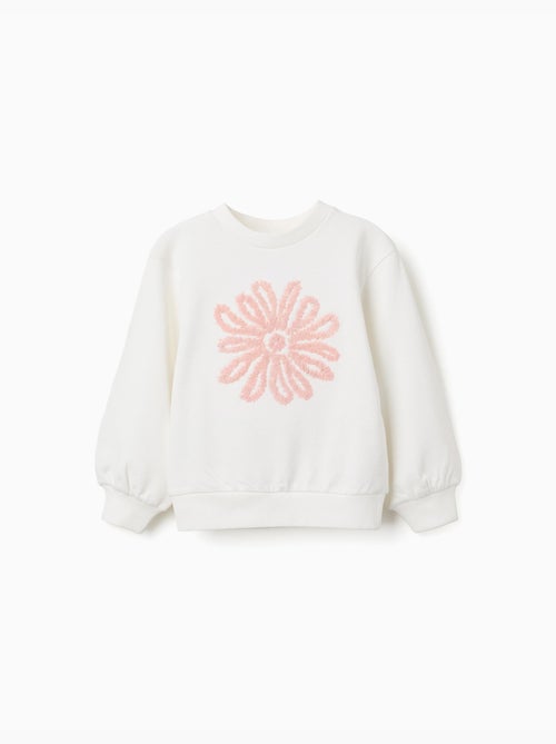 Sweat avec imprimé floral en relief - Kiabi
