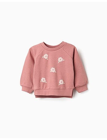 Sweat avec imprimé floral en relief