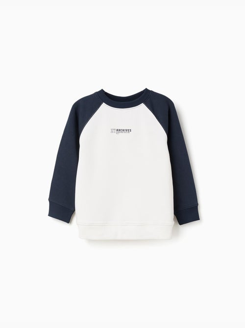 Sweat avec imprimé ZY sur la poitrine - Kiabi