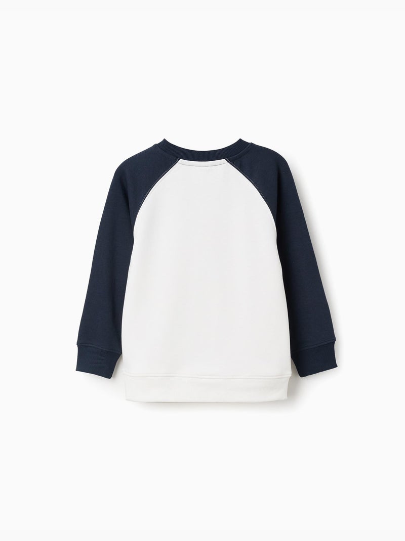 Sweat avec imprimé ZY sur la poitrine Bleu foncé - Kiabi