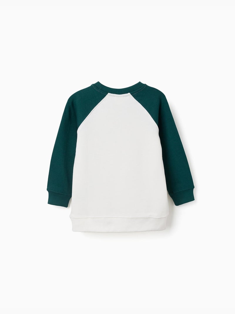 Sweat avec imprimé ZY sur la poitrine Vert foncé - Kiabi