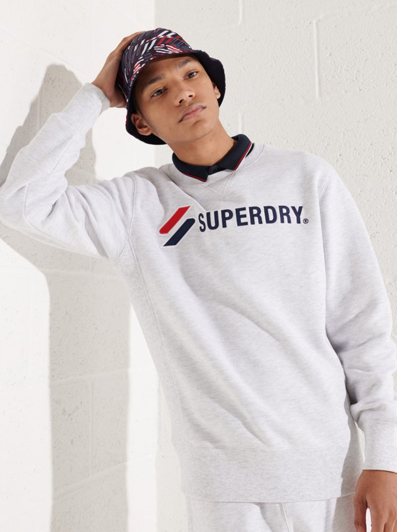 Sweat Avec Motif Appliqué Sportstyle Superdry Blanc - Kiabi