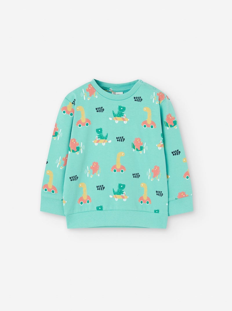 Sweat avec Motif Bleu clair - Kiabi