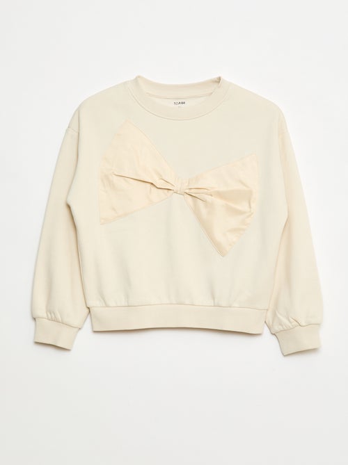 Sweat avec nœud en satin - Kiabi