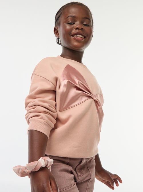 Sweat avec nœud en satin - Kiabi